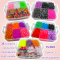 Набір резинок для плетіння браслетів Fashion loom bands set 15000 шт великий 5-ярусний набір для творчості у кейсі-органайзері з верстатом та підвісками