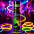Неоновые светящиеся браслеты GLOW PARTY 20 см (глоустики ассорти) — 50 шт. в фирменном тубусе с коннекторами